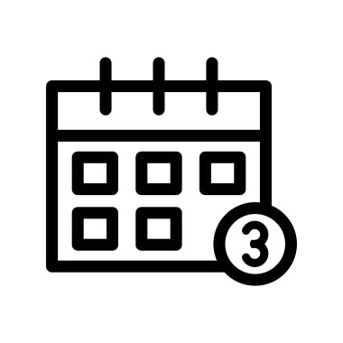 Takvim Ana Hattı Vektör Simgesi Tasarımı