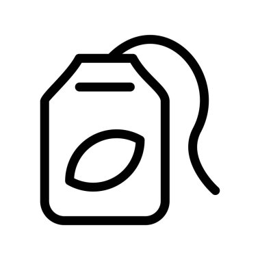 Yeşil Çay Torbası Özet Vektör Simgesi Tasarımı