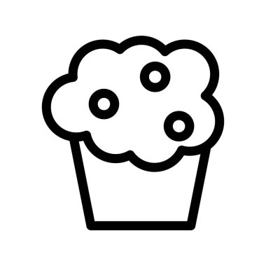 Kek Taslak Vektör Simgesi Tasarımı