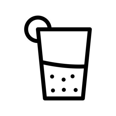 Süt Çayı Özeti Vektör Simgesi Tasarımı