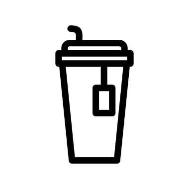 Buzlu Çay Taslak Vektör Simgesi Tasarımı