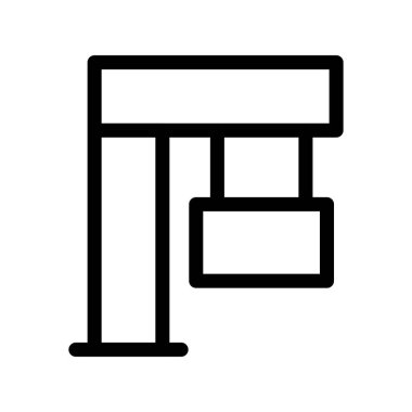 Yol İşareti Taslak Vektör Simgesi Tasarımı