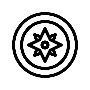 Pusula Ana Hattı Vektör Simgesi Tasarımı