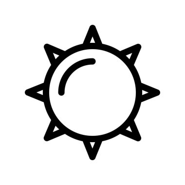 Güneş Özeti Vektör Simgesi Tasarımı