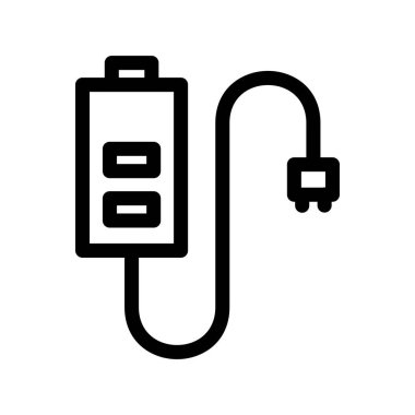 Şarj Ana Hattı Vektör Simgesi Tasarımı