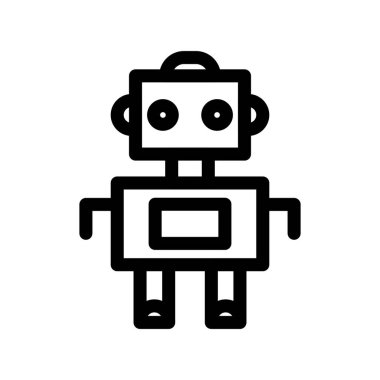 Robot Ana Hattı Vektör Simgesi Tasarımı