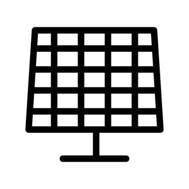 Güneş Paneli Taslak Vektör Simgesi Tasarımı