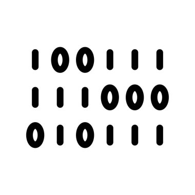 İkili Kod Ana Hattı Vektör Simgesi Tasarımı