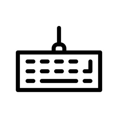 Klavye Dış Hattı Vektör Simgesi Tasarımı