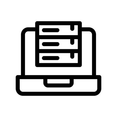 Veritabanı Özeti Vektör Simgesi Tasarımı