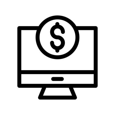 Bankacılık Ana Hattı Vektör Simgesi Tasarımı