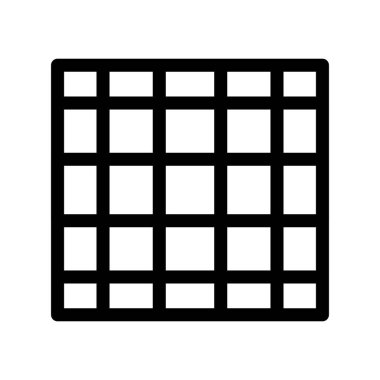 Izgara Ana Hattı Vektör Simgesi Tasarımı