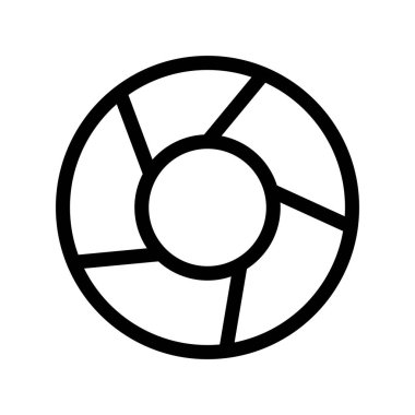 Diyafram Özet Vektör Simgesi Tasarımı