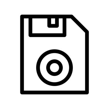 Disket Ana Hattı Vektör Simgesi Tasarımı