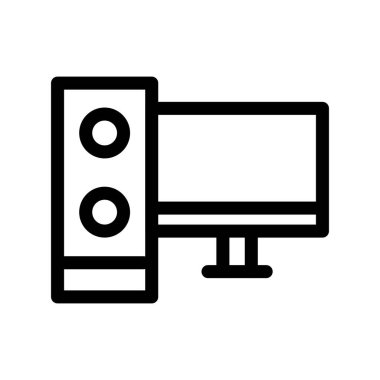 Hoparlör Ana Hattı Vektör Simgesi Tasarımı