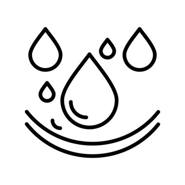 Su Damlaları Özet Vektör Simgesi Tasarımı