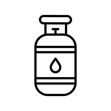 Gaz Silindiri Ana Hattı Vektör Simgesi Tasarımı