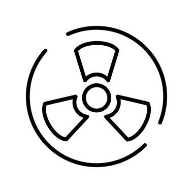 Radyasyon Dış Hattı Vektör Simgesi Tasarımı