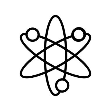 Atom Ana Hattı Vektör Simgesi Tasarımı