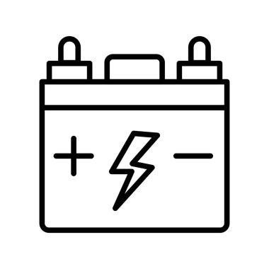 Pil Ana Hattı Vektör Simgesi Tasarımı