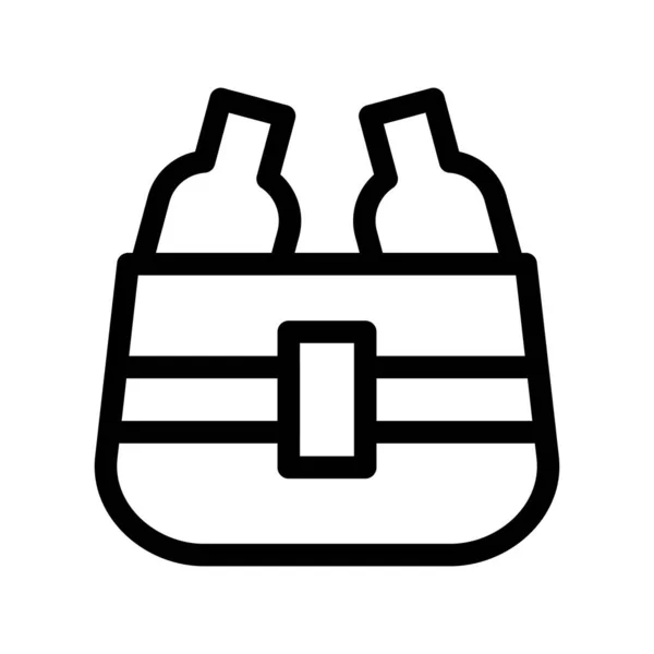 Esquema Botella Vector Icono Desig — Archivo Imágenes Vectoriales
