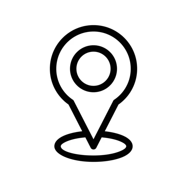 Pin Outline Vector Icon Desig — Vector de stock