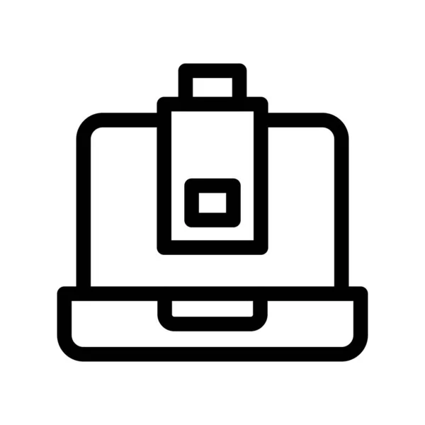 Battery Outline Vector Icon Desig — Stock Vector