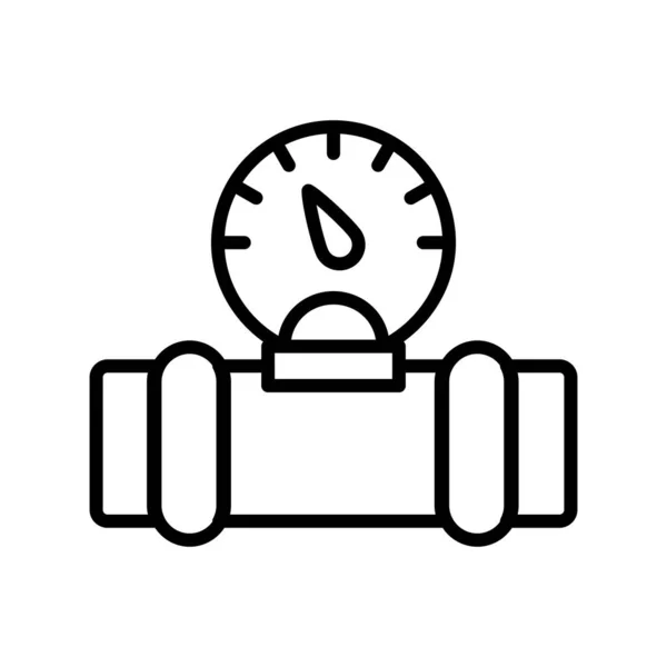 Gas Guage Outline Vector Icon Desig — Vector de stock