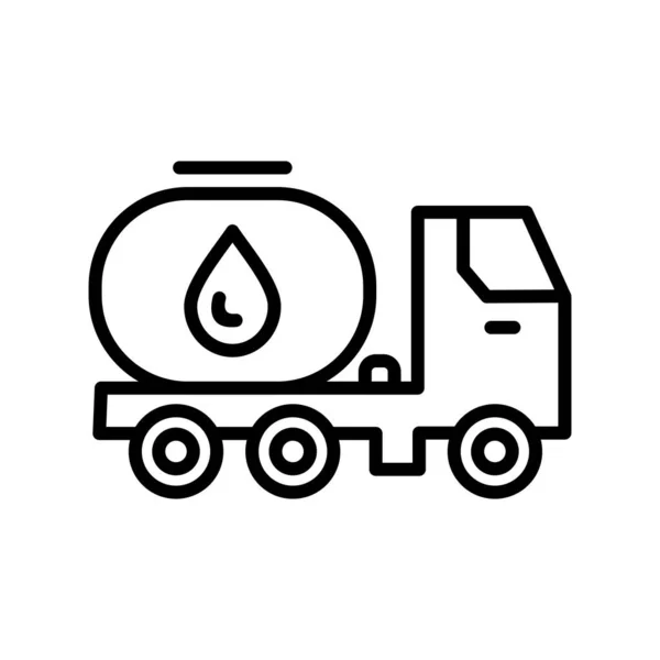 Esquema Del Tanque Combustible Vector Icono Diseño — Vector de stock