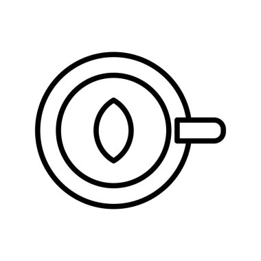 Yaprak Tasarımı Kahve Kupası Tasarımı Tasarım Vektör Simgesi Tasarımı