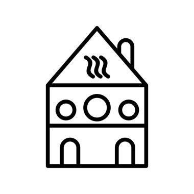 Kahve Dükkanı Ana Hattı Vektör Simgesi Tasarımı