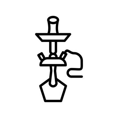  Nargile Ana Hattı Vektör Simgesi Tasarımı