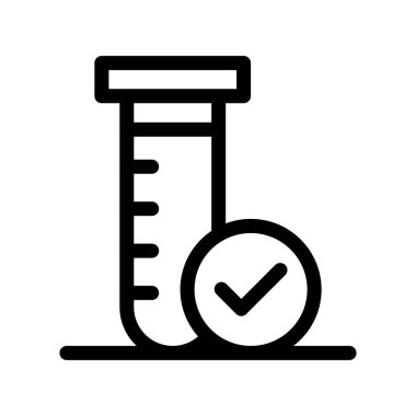 Test Tüpü Ana Hattı Vektör Simgesi Tasarımı