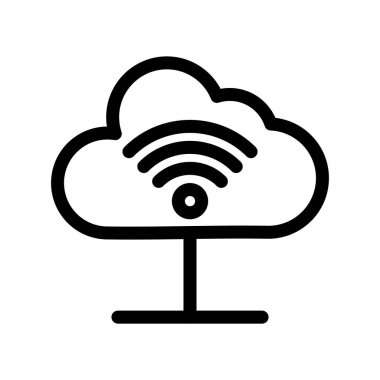 Bulut Özeti Vektör Simgesi Tasarımı