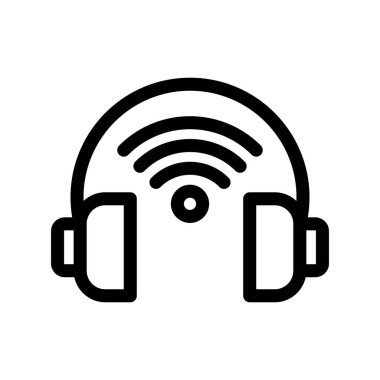 Kulaklıklar Özet Vektör Simgesi Tasarımı