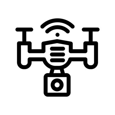  Drone Ana Hattı Vektör Simgesi Tasarımı
