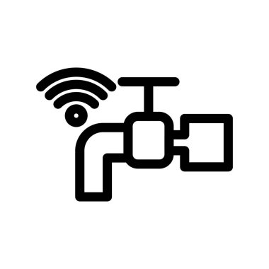 Musluk Taslak Vektör Simgesi Tasarımı