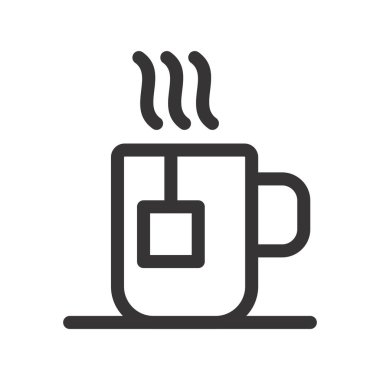 Kahve Kupası Taslak Vektör Simgesi Tasarımı