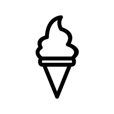 Dondurma Ana Hattı Vektör Simgesi Tasarımı
