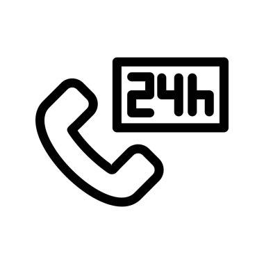 24 Saat Taslak Vektör Simgesi Tasarımı