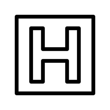 Hastane Ana Hattı Vektör Simgesi Tasarımı