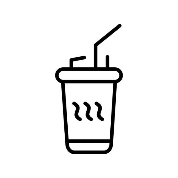 使い捨てティーカップ概要 ベクターアイコンデザイン — ストックベクタ