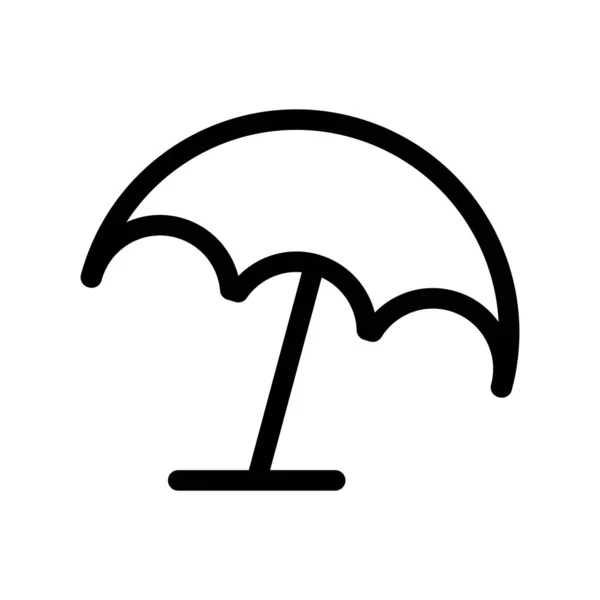 Paraplu Overzicht Vector Icon Desig — Stockvector