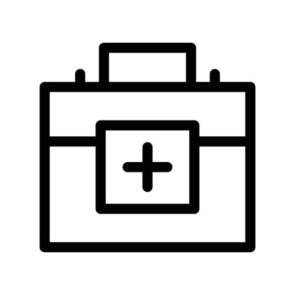 Kit Primeiros Socorros Esboço Vector Icon Desig — Vetor de Stock