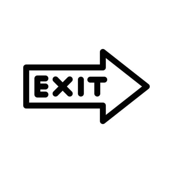Exit Outline Vector Icon Desig — Stockvektor