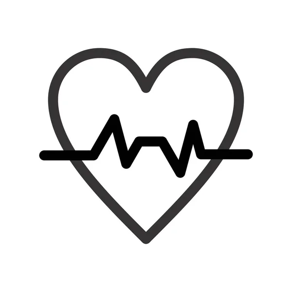 Cardiograma Esquema Vector Icono Desig — Vector de stock