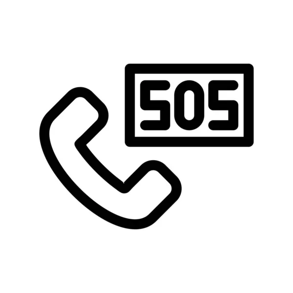 Telephone Outline Vector Icon Desig — Stock Vector