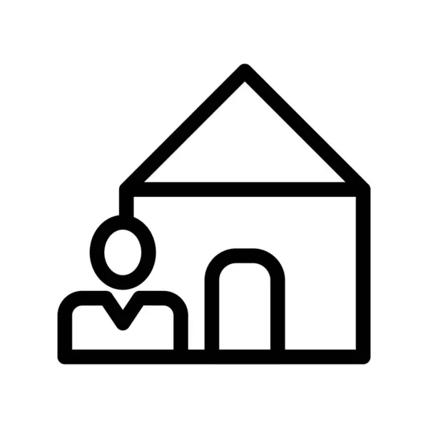 Home Outline Vector Icon Desig — Stock Vector