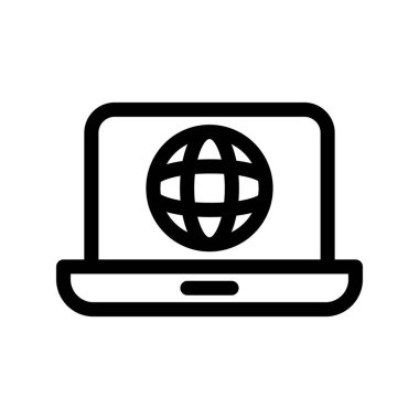 Dünya Çapında Taslak Vektör Simgesi Tasarımı