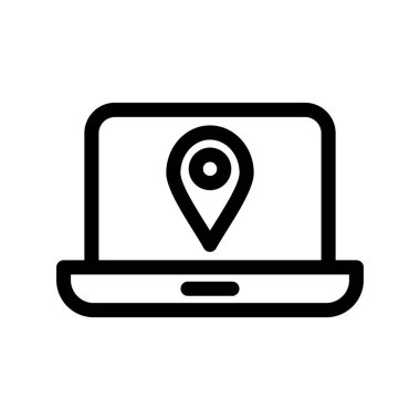 Konum Ana Hattı Vektör Simgesi Tasarımı